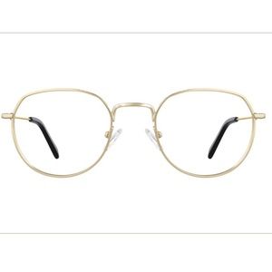 Gold frame eye glasses